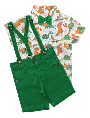 Fantasia Dinossauro Infantil Menino Verde Conjunto Social