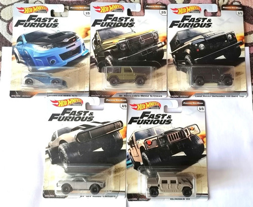  Hot Wheels Fast & Furious Off Road Serie 5 Piezas Abiertas