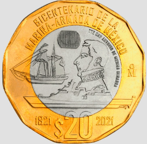 50 Monedas 20 Pesos Marina Armada México Nuevas Sin Circular