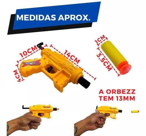 Kit 3 Arma Brinquedo Pistola Pressão Dardos Bolas Gel Orbeez