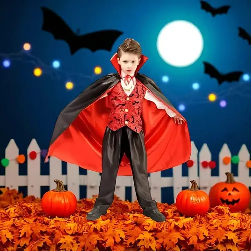 Disfraz De Capa De Vampiro Para Niños, Disfraz De Cosplay Para Hombre Y Mujer  Jm
