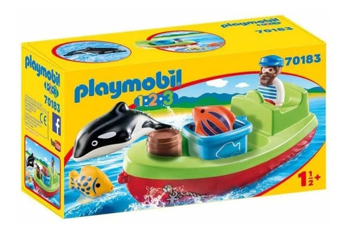 Playmobil Linea 1 2 3 - 70183 Pescador Con Bote 