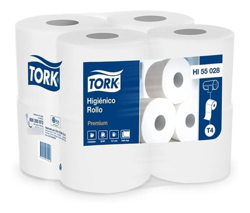 Papel Higiénico Tork 50 Metros X 32 Unidades Doble Hoja