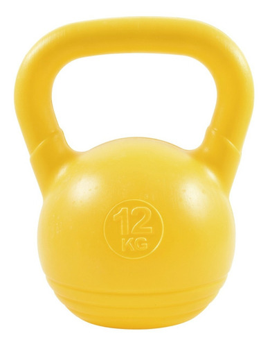 Pesas Rusas 12 Kg Pvc Kettlebell Pesa Rusa Cross Gym Fitness Color Amarillo