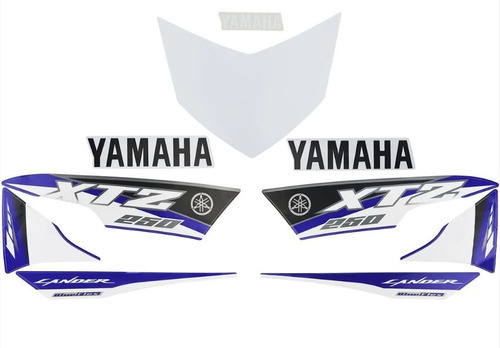 Kit Adesivo Faixas Moto Yamaha Lander 2016 Azul