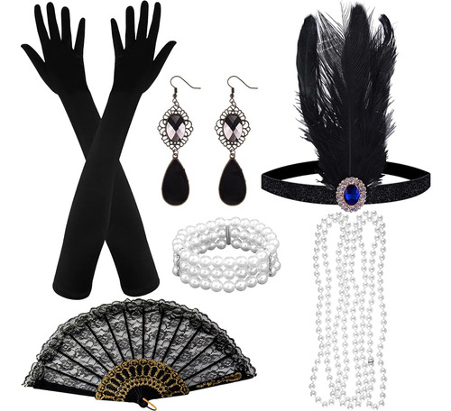 Astaron 1920s Flapper Gran Gatsby Conjunto De Accesorios, Mo