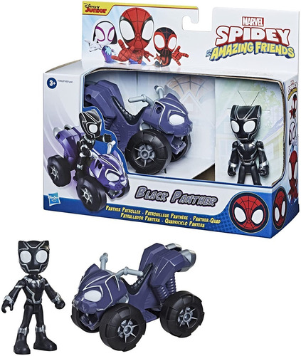 Figura Black Panther Spidey Amigos Patrullador Disney Marvel