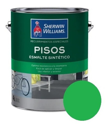 Esmalte Para Piso Verde Sherwin Williams 4 Lt Solo Envio