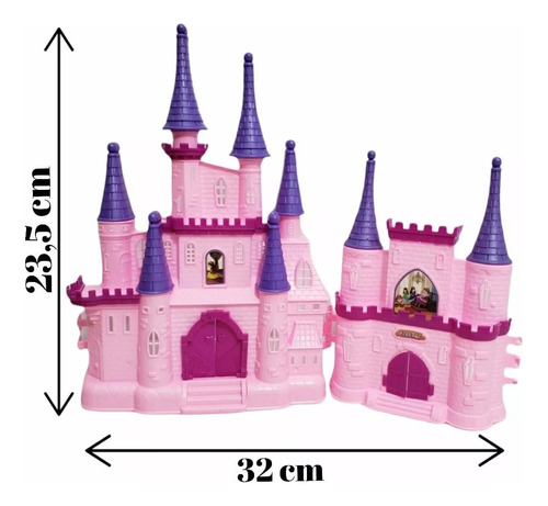 Castillo Princesa Grande Muebles Tv Mesa Juguete Regalo Niña