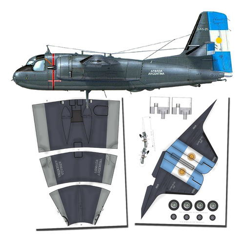 S-2t Turbo Tracker Argentina 1.33 Vectorial Papercraft