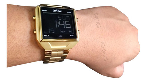 Relógio Condor Masculino Digital Banhado Ouro 18k Original