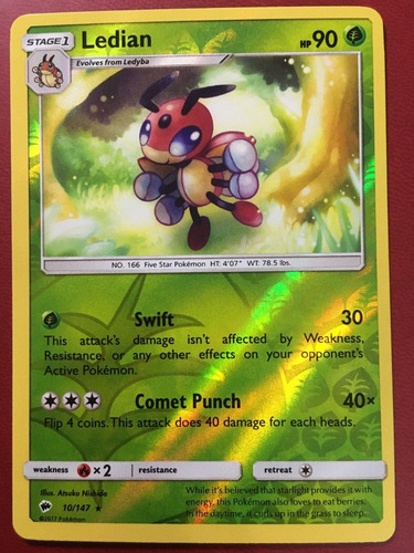 Cartas Pokemon Ledian Reverse Holo