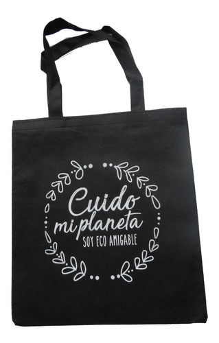 50 Bolsas Ecologicas De 33x35 Tipo Morral, Personalizada