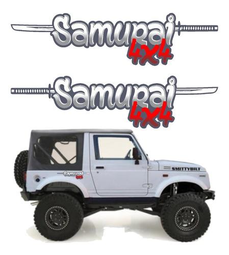 Adesivo Lateral Suzuki Samurai 4x4 Smrai05