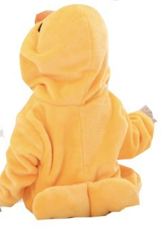 Imagen 2 de 2 de Suave Buzo Disfraz Plush Bebé Pato Amarillo Largo 100cm Aprx