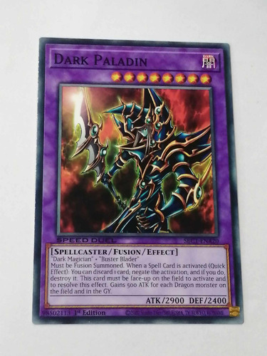 Speed Duels Yugioh Dark Paladin Comun Original