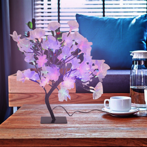 Lámpara De Fibra Óptica Para Árbol De Flores, Rama De Árbol,