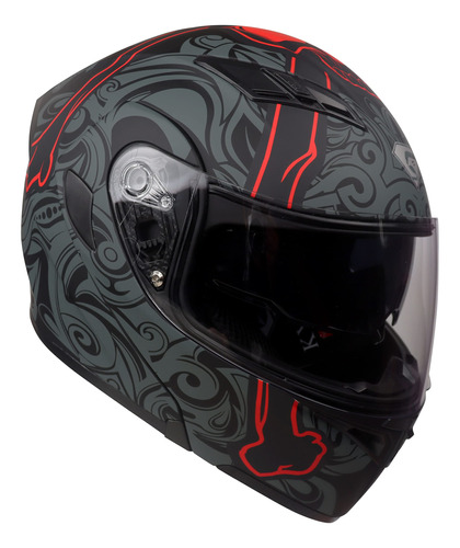 Kypara - Casco Modular De Doble Visera Para Motocicleta Con