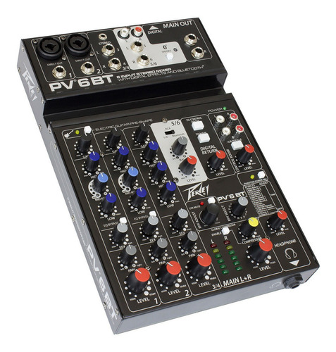 Imagen 4 de 10 de Mixer 6 Canales Peavey Pv6bt Blue Tooth
