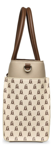 Bolsa Satchel Bmarios Color Bone/mult Steve Madden Acabado de los herrajes Oro Correa de hombro Caqui Diseño de la tela Lisa