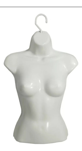 Cabide Manequim De Busto Feminino Em Plástico Branco