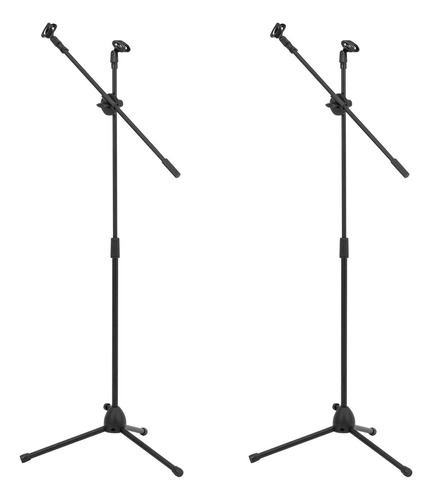 Pedestal Para Micrófono Doble Boom Atril Profesional Set 2pz