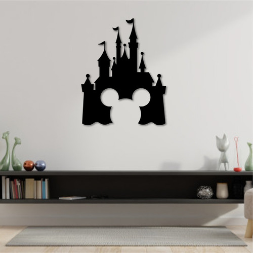 Cuadro Madera Calada Castillo Disney 2 65x52 Cm