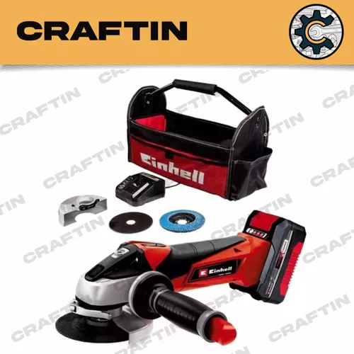 Amoladora Angular a Batería Inalámbrica 115mm 18V Einhell TE-AG 18/115 Li  (1×4,0Ah)