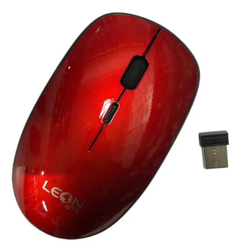 Ratón USB inalámbrico para ordenador y portátil - Leon Gts Red Color