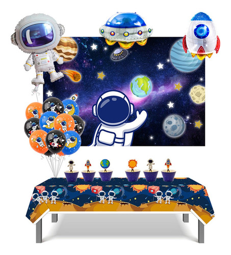 Espacio Astronauta Fiesta Decoraciones Globo Telón De Fondo