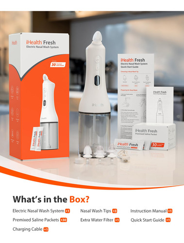 Sistema De Irrigación Nasal Ihealth Neti Pot Pro 400 Ml Con