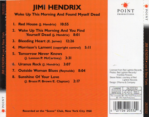 Cd Jimi Hendrix Live In New York