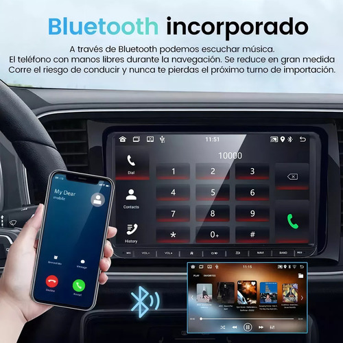 Gearelec Autoestéreos Pantalla Carplay 9 Pulgadas 4gb 64ggb Android Auto Wifi Bluetooth Gps Soporte Amplificador Subwoofer Con Cámara Para Vw Volkswagen Jetta Bora Vento Polo Skoda Seat