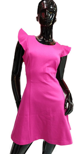 Imagen 1 de 3 de Vestido Corto Casual Formal Rosa Moda