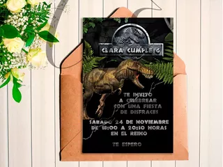 Mini Kit Imprimible Jurassic World Dinosaurio + Inv Dig