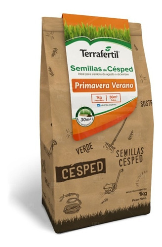 Semillas Césped Pasto Primavera Verano Terrafertil 5kg