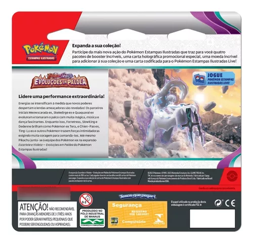 Box Booster Cartas Jogo Evoluções Paldea Pokémon tcg copag
