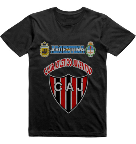 Remera Infantil Negra Club Juventud Puerto Tirol