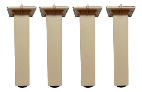 Kit 4 Pés De Bancadas Gabinetes Cozinha Ita 16 A 18cm Bege