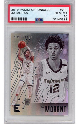 Tarjeta De Baloncesto Graded Panini Chronicles Ja Morant 230