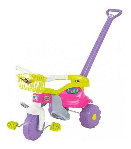 Triciclo Infantil Bebê Motoca Festa Com Haste  - Magic Toys