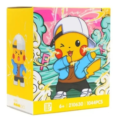 Bloques Armables Pikachu Rapero 3d Pokemon Mini Block