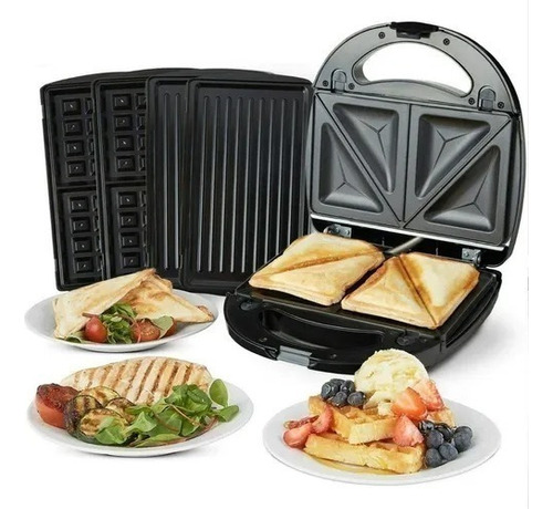 Sandwichera 3 En 1 3 Placas Waflera Grill Westinghosue Sm750