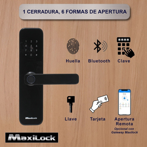 Cerradura Inteligente Maxilock 20806 - Backset 60 + Gateway