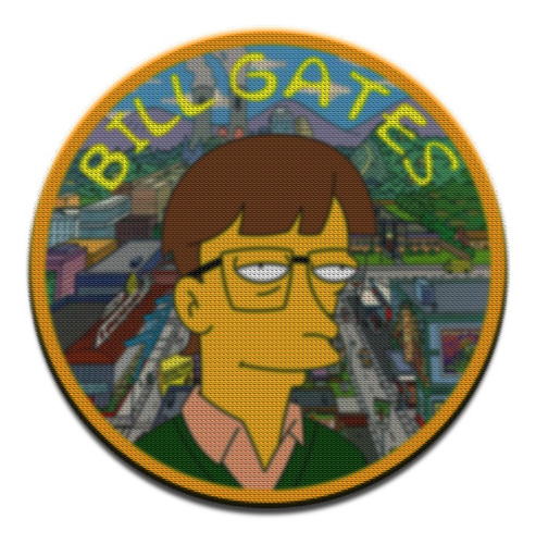 Parche Circular Simpsons Bill Gates M01