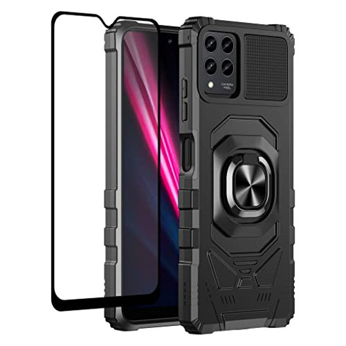 Funda Para Boost Celero 5g Plus Con Vidrio Templado - Negro