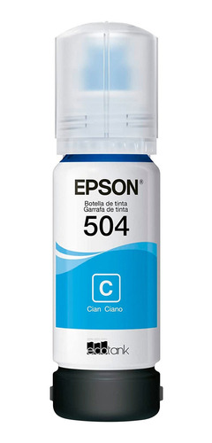 Tinta Botella Epson T504 70ml Ecotank Cyan C13t03n22a