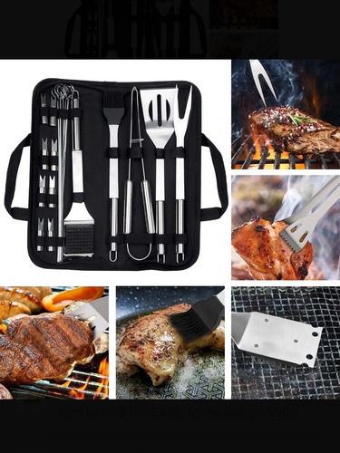 Kit De Accesorios Para Asador Utencilios Parrillada Practico