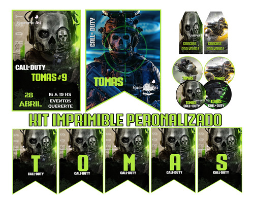Kit Imprimible Express Personalizado - Call Of Duty #2
