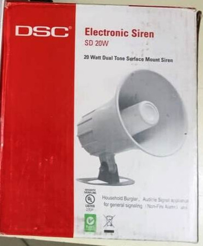 Sirena Dsc De20watt Para Sistema De Alarma Y Cerco Electric